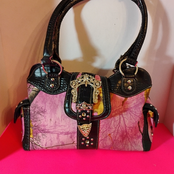 RealTree Rhinestones Western Croc Purse - Picture 1 of 15